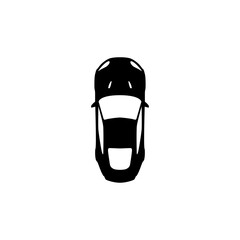 Car Top View Icons Set. Outline cars top view. Cars Silhouettes. Cars in the parking lot, Parking icon