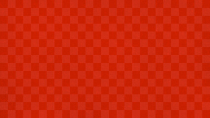 市松模様の入った和紙風の背景素材・テクスチャ　8K UHDサイズ　赤・紅