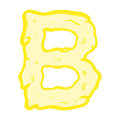 Yellow Dirpping Letter B