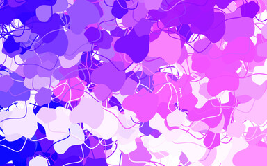Light Purple, Pink vector template with chaotic shapes.