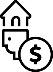 Realtor, home, house line icon