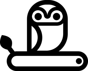 Owl black icon