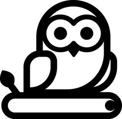 Owl black icon