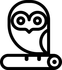 Owl black icon