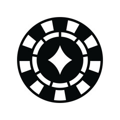 Naklejka premium poker chip icon vector design template in white background