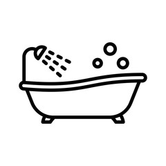 bathtub icon vector design template in white background