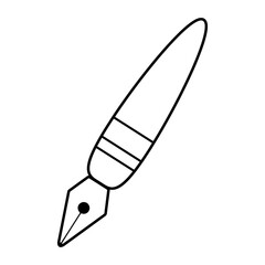 Pen vector illustration design with lines suitable for coloring