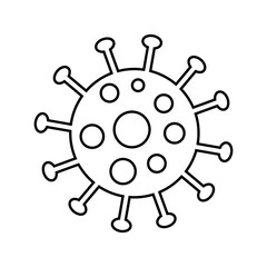 Obraz premium Virus vector illustration design with lines suitable for coloring