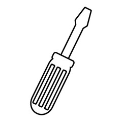 Screwdriver vector illustration design with lines suitable for coloring