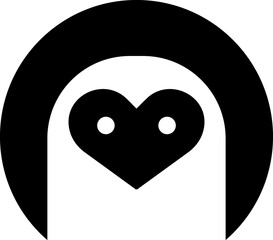 Owl black icon