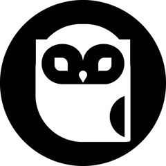 Fototapeta premium Owl black icon