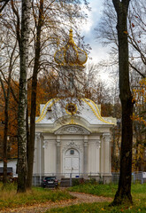 The Church of the Holy Trinity is an Orthodox church in Peterhof near St. Petersburg.