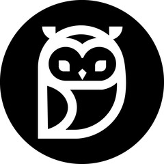 Owl black icon