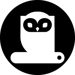 Owl black icon