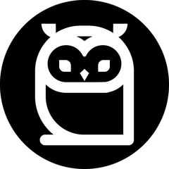 Owl black icon