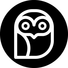 Owl black icon