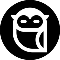 Owl black icon