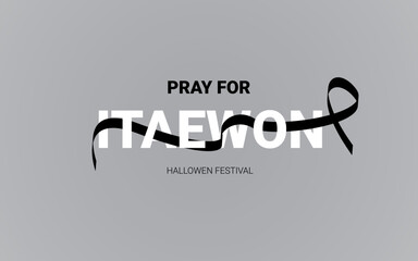 rest in peace itaewon hallowen festival background banner template illustration