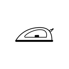 Iron icons set. Home appliance, steam generator iron. Iron Surface. Clothing Ironing Steam Heat Press. Vector Flat Line Stroke Icon.