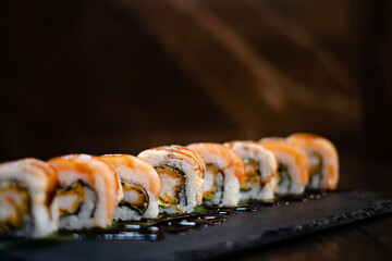 Maki Rollen mit Lachs