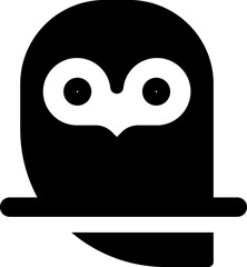Owl wise bird cartoon linear symbol