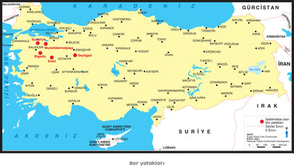 Turkey vintage map. High detailed vector map with pastel colors, cities and geographical borders