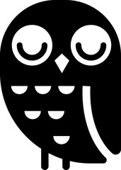 Owl wise bird cartoon linear symbol