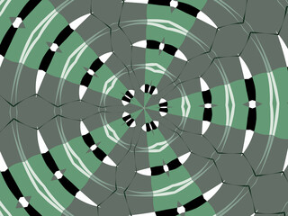 Blue yellow mandala, round shapes, floral design, oriental symbol, abstract background