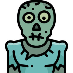 zombie filled outline icon