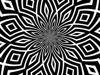 Black white star, rays explosion, pattern, mandala, abstract background