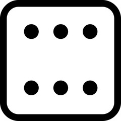 Fototapeta premium Dice line icon