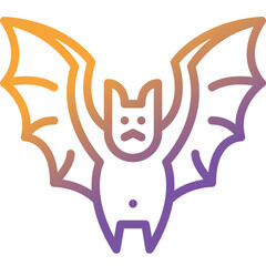 bat gradient line icon