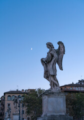 Statue of an Saint with the moon, Rome