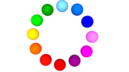 circle of colorful balls