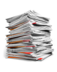 Stack of Magazines , Notebooks