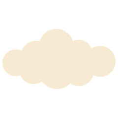 Cloud vector illustration in flat color design