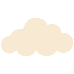 Cloud vector illustration in flat color design