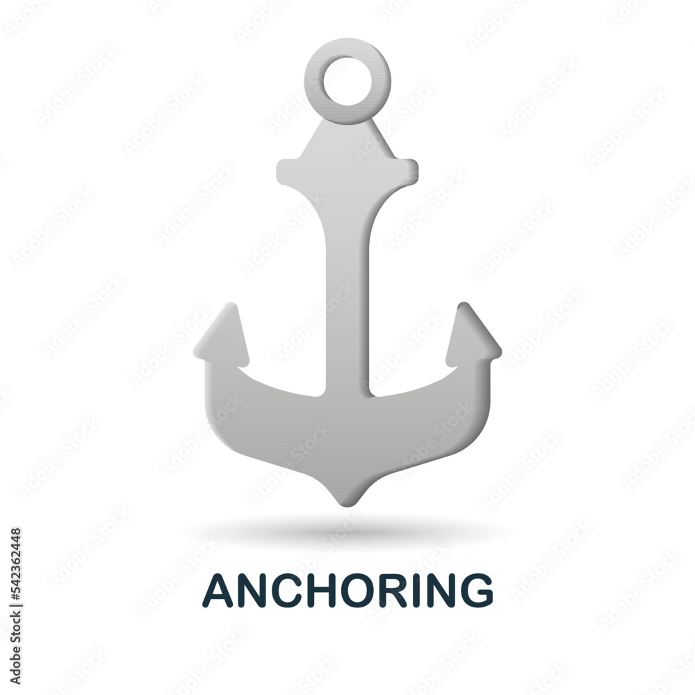 Poster anchoring icon. 3d illustration from neuromarketing collection. creative anchoring 3d icon for web d