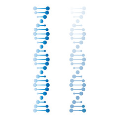 DNA genetics symbol on a white background. Chromosomal genetic spiral illustration. EPS 10 vector icon