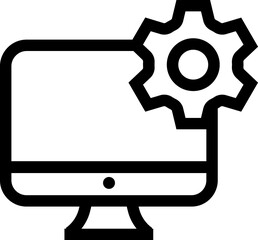 Black Computer Service Logo
