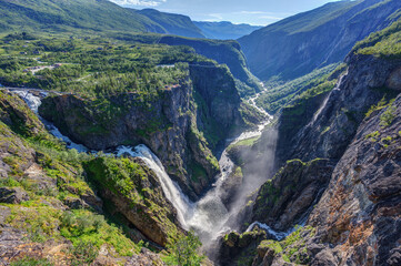 The spectacular Voringsfossen in Norway, one of the biggest waterfalls in the country - 542362855
