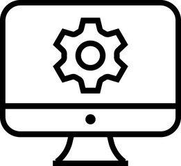 Black Computer Service Logo