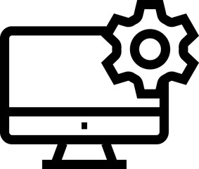 Black Computer Service Logo