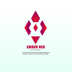 Fototapeta premium ember red logo design element 