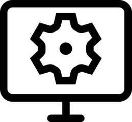 Black Computer Service Logo