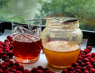 Autumn still life on the windowsill.