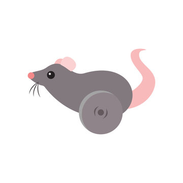Mouse icon, flat isolated on a white background vector illustration