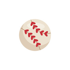 Baseball ball. Softball. Vector silhouette. Vector icon isolated