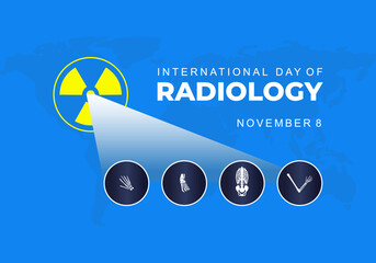 International day of radiology background celebrated on november 8.