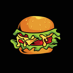 burger illustration vector design
, can be used to design t-shirts, posters, etc